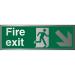 BrushedAlu Sign 1.5mm S/A FireExit Man Run Right&Arrow Ref BASP123*Up to 10 Day Leadtime*