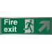 BrushedAlu Sign 1.5mm S/A FireExit Man Run Right&Arrow Ref BASP316*Up to 10 Day Leadtime*
