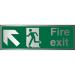 Brushed Alu Sign 1.5mm S/A FireExit Man Run Left&Arrow Ref BASP317*Up to 10 Day Leadtime*