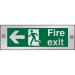 Clear Sign 300x100 5mm FireExit Man Running&Arrow Left Ref CACSP120300x100 *Up to 10 Day Leadtime*