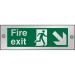 Clear Sign 300x100 5mm FireExit Man Running Right&Arrow brhc Ref CACSP123300x100 *Up to 10 Day Leadtime*