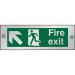 Clear Sign 300x100 5mm FireExit Man Running Left&Arrow tlhc Ref CACSP317300x100 *Up to 10 Day Leadtime*