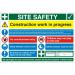 Construction Safety Board 900x600 3mm Foam PVC Safety Ref CON004FB900x600 *Up to 10 Day Leadtime*