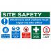 Construction Safety Board 800x450 3mm Foam PVC Safety Ref CON007FB800x450 *Up to 10 Day Leadtime*