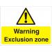 Construction Board 600x450 4mm Fluted Warning Exclusion Zone Ref CON020Cx600x450 *Up to 10 Day Leadtime*