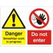 Construction Board 600x450 4mm Danger Demolition Do Not Enter Ref CON029Cx600x450 *Up to 10 Day Leadtime*
