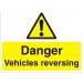 Construction Boar4mm Fluted Danger Vehicles Reversing Ref CON030Cx600x450 *Up to 10 Day Leadtime*