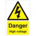 Construction Board 400x600 3mm foam PVC Danger High Voltage Ref CON035FB400x600 *Up to 10 Day Leadtime*