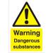 Construction Board 400x600 4mm Warning Dangerous Substances Ref CON039Cx400x600 *Up to 10 Day Leadtime*