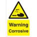 Construction Board 400x600 4mm Fluted Warning Corrosive Ref CON040Cx400x600 *Up to 10 Day Leadtime*
