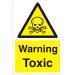 Construction Safety Board 400x600 3mm foam PVC Warning Toxic Ref CON042FB400x600 *Up to 10 Day Leadtime*