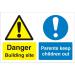 Construction Board 600x450 4mm Building Site Keep Children Out Ref CON049Cx600x450 *Upto 10 Day Leadtime*