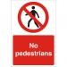 Construction Safety Board 400x600 3mm foam PVC No Pedestrians Ref CON054FB400x600 *Up to 10 Day Leadtime*
