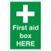Construction Board 400x600 4mm Fluted First Aid Box Here Ref CON055Cx400x600 *Up to 10 Day Leadtime*