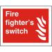 Photolum Fire Sign 300x200 1mm Fire fighter s switch Ref FF114PLRP300x200 *Up to 10 Day Leadtime*
