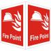 Protruding Fire Sign 2 faces 150x200 each 1mm Fire Point Ref FF127SRP150x200 *Up to 10 Day Leadtime*