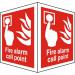 ProtrudingSign 2 faces 150x200 each Fire Alarm Call Point Ref FF129SRP150x200 *Up to 10 Day Leadtime*