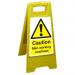 Free Standing Sign 300x600 Poly Caution Men working overhead Ref FSS001300x600 *Up to 10 Day Leadtime*