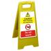 Free Standing Sign 300x600 Caution Men working on machinery Ref FSS014300x600 *Up to 10 Day Leadtime*
