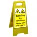 Free Standing Floor Sign 300x600 Poly Caution Icy conditions Ref FSS016300x600 *Up to 10 Day Leadtime*