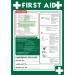 First Aid Sign A2 x 0.44mm Polypropylene Poster First Aid (Basic Rules) Ref HS014 *Up to 10 Day Leadtime*
