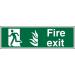 NHS Compliant Sign 600x200 1mm Fire Exit Man Running Left Ref HSP083SRP600x200 *Up to 10 Day Leadtime*