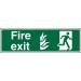 NHS Compliant Sign 600x200 1mm Fire Exit Man Running Right Ref HSP084SRP600x200 *Up to 10 Day Leadtime*