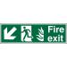 NHS Sign 600x200 1mm FireExit Man Running Left&Arrow blhc Ref HSP122SRP600x200 *Up to 10 Day Leadtime*