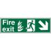 NHS Sign 600x200 1mm FireExit Man Running Right&Arrow brhc Ref HSP123SRP600x200 *Up to 10 Day Leadtime*