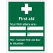 First Aid Sign 450x600 1mm First Aiders (Name & Location) Ref KS008SRP450x600 *Up to 10 Day Leadtime*