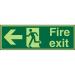 Photolum Sign 2mm 300x100 FireExit Man Running&Arrow Left Ref PACSP120300x100 *Up to 10 Day Leadtime*