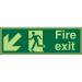 Photolum Sign 2mm 300x100 FireExit Man Running Left&Arrow Ref PACSP122300x100 *Up to 10 Day Leadtime*