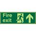 Photolum Sign 300x100 FireExit Man Running Right&Arrow Up Ref PACSP129300x100 *Up to 10 Day Leadtime*
