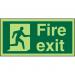 Photolum Acrylic Exit Sign 200x100 Fire Man Running Right Ref PACSP318200x100 *Up to 10 Day Leadtime*