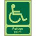 Photolum Sign 2mm 150x200 Wheel Chair Pictogram Refuge point Ref PDSP100150x200 *Up to 10 Day Leadtime*