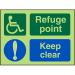 Photol Exit Sign 2mm Wheelchair Picto/Ref uge point Keep Clear Ref PDSP101200x150 *Up to 10Day Leadtime*