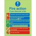 Photolum Sign 200x300 S/A FireAction If You Discover A Fire Ref PM032SAV200x300 *Up to 10 Day Leadtime*