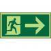 Photolum Sign 300x150 1mm Plastic Man Running & Arrow right Ref PSP065SRP300x150 *Up to 10 Day Leadtime*