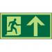 Photolu Sign 300x150 1mm Plastic Man Running Right&Arrow up Ref PSP094SRP300x150 *Up to 10 Day Leadtime*