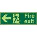 Photolum Sign 450x150 1mm FireExit Man Running&Arrow Left Ref PSP120SRP450x150 *Up to 10 Day Leadtime*