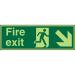 PhotolumSign 450x150 1mm FireExit Man Running Right&Arrow Ref PSP123SRP450x150 *Up to 10 Day Leadtime*