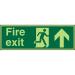 PhotolumSign S/A FireExit Man Running Right&Arrow Up Ref PSP129SAV*Up to 10 Day Leadtime*
