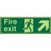 PhotolumSign 450x150 1mm FireExit Man Running Right&Arrow Ref PSP316SRP450x150 *Up to 10 Day Leadtime*