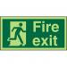 Photolum Sign 300x150 Plastic Fire Exit Man Running Right Ref PSP318SRP300x150 *Up to 10 Day Leadtime*