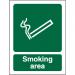 No Smoking Sign 300x400 1mm Semi Rigid Plastic Smoking Area Ref SP050SRP-300x400 *Up to 10 Day Leadtime*