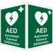 Protruding First Aid Sign 2 faces 150x200 each 1mm AED (Ext) Ref SP309SRP150x200 *Up to 10 Day Leadtime*