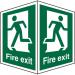 SafeSign 200x300 FireExit Man Running different directions Ref SP320SRP200x300 *Up to 10 Day Leadtime*