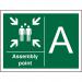 Safe Procedure Sign 400x300 1mm Plastic Assembly Point A Ref SP321SRP-400x300 *Up to 10 Day Leadtime*