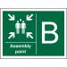 Safe Procedure Sign 400x300 1mm Plastic Assembly Point B Ref SP322SRP-400x300 *Up to 10 Day Leadtime*