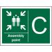 Safe Procedure Sign 400x300 1mm Plastic Assembly Point C Ref SP323SRP-400x300 *Up to 10 Day Leadtime*